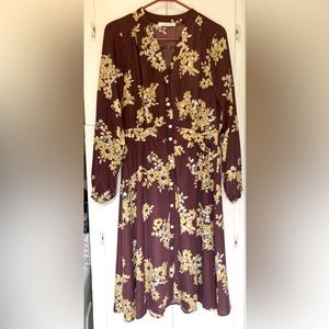 Modcloth button down shirt dress🤎💛